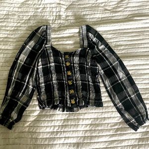 M American Eagle, Plaid Top